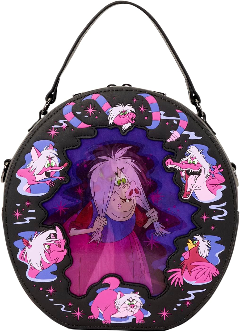 Loungefly Disney: The Sword in the Stone - Madam Mim - Lenticular Crossbody Bag - Exclusive in-House Artwork - Collectible Bags