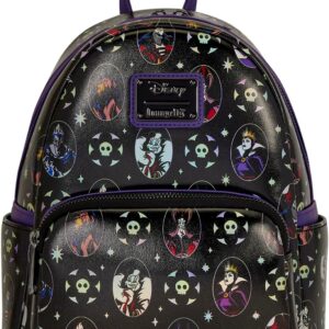 Loungefly Disney: Villains - Portraits - All Over Print - Mini Backpack, Amazon Exclusive