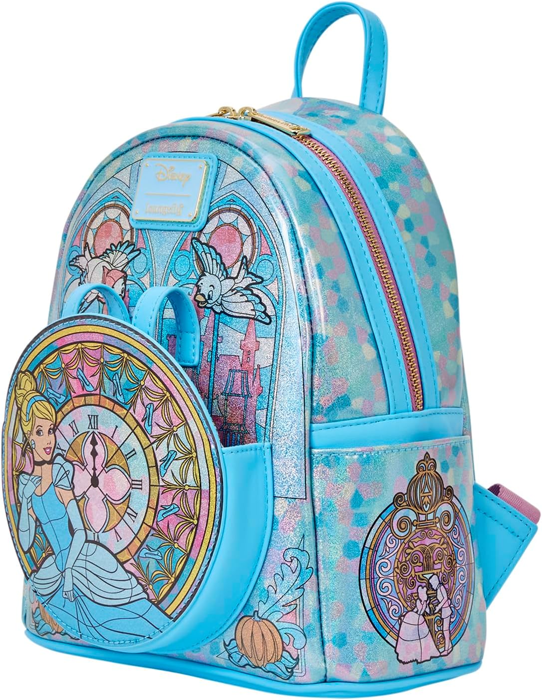 Loungefly Disney Princess Stained Glass Collection: Cinderella Mini-Backpack, Amazon Exclusive - Image 2