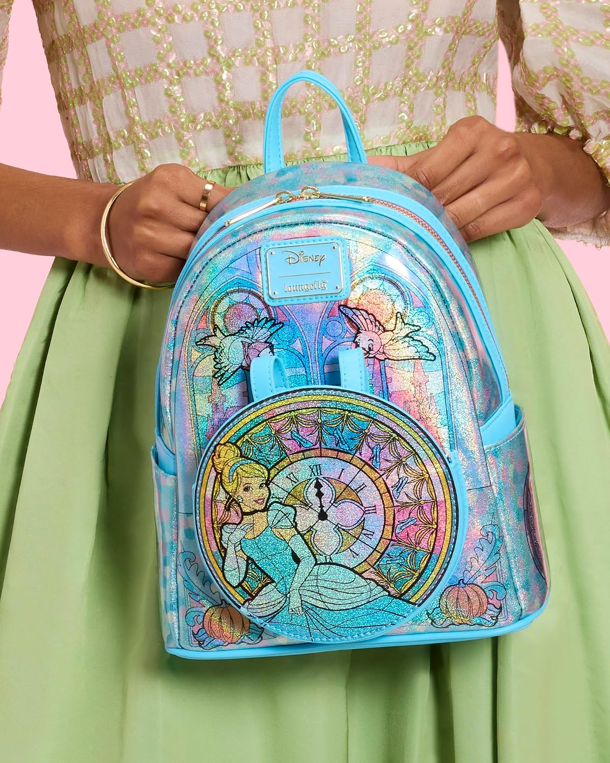 Loungefly Disney Princess Stained Glass Collection: Cinderella Mini-Backpack, Amazon Exclusive - Image 4