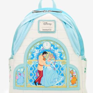 Loungefly Disney Cinderella Stained Glass Portrait Mini Backpack - BoxLunch Exclusive BLUE NONE