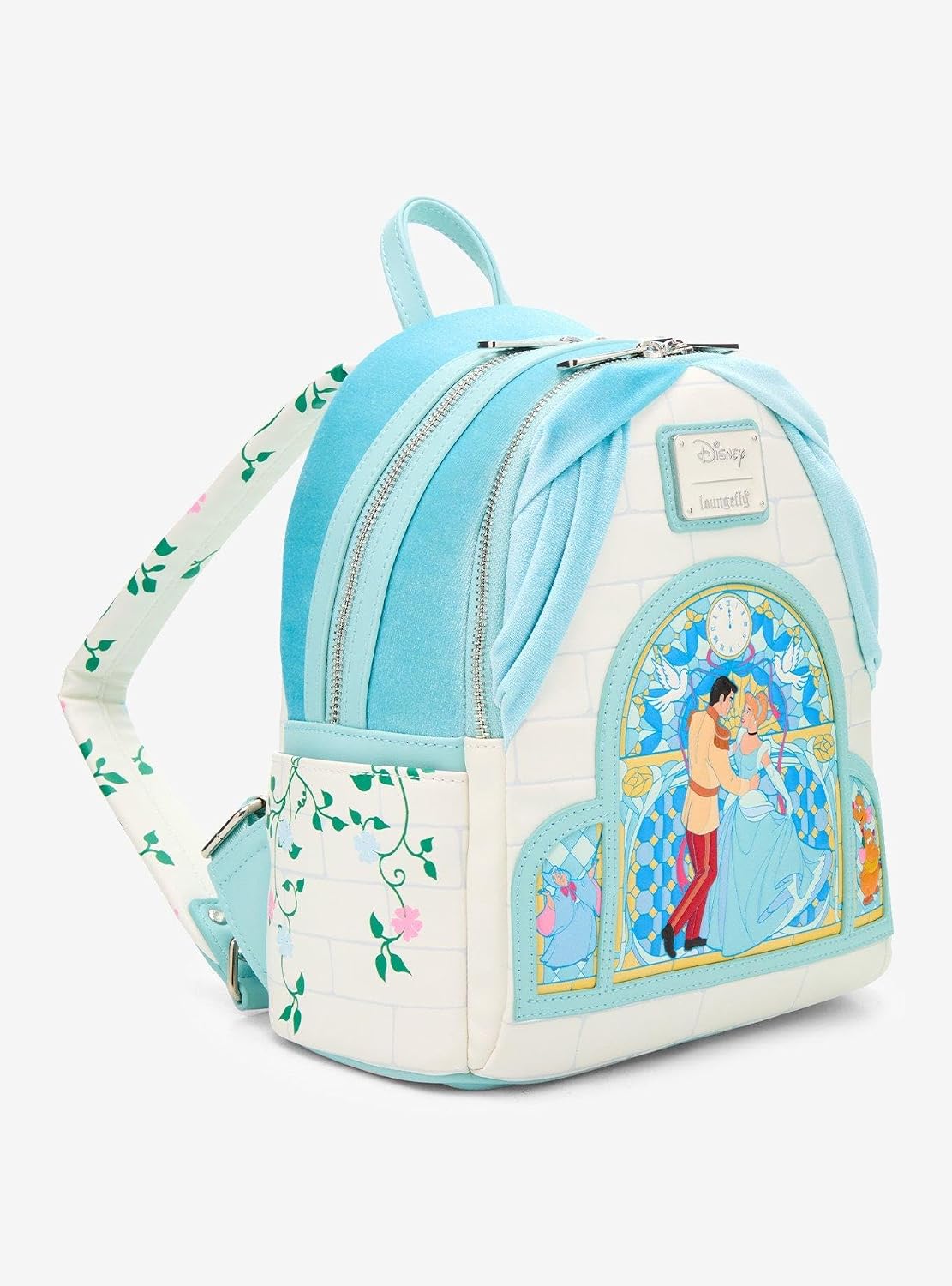 Loungefly Disney Cinderella Stained Glass Portrait Mini Backpack - BoxLunch Exclusive BLUE - Image 2