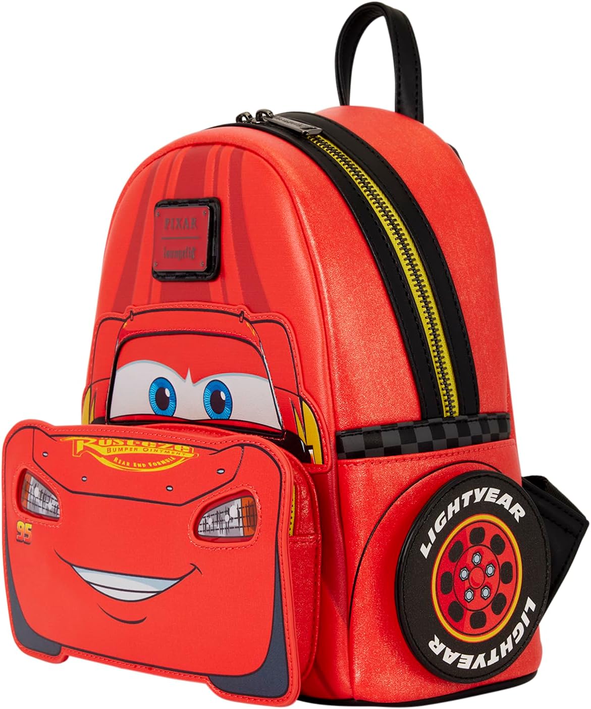 Loungefly Disney: Pixar - Cars - Lightning McQueen - Light-Up Mini Backpack - 20th Anniversary - Collectible Bags - Image 2